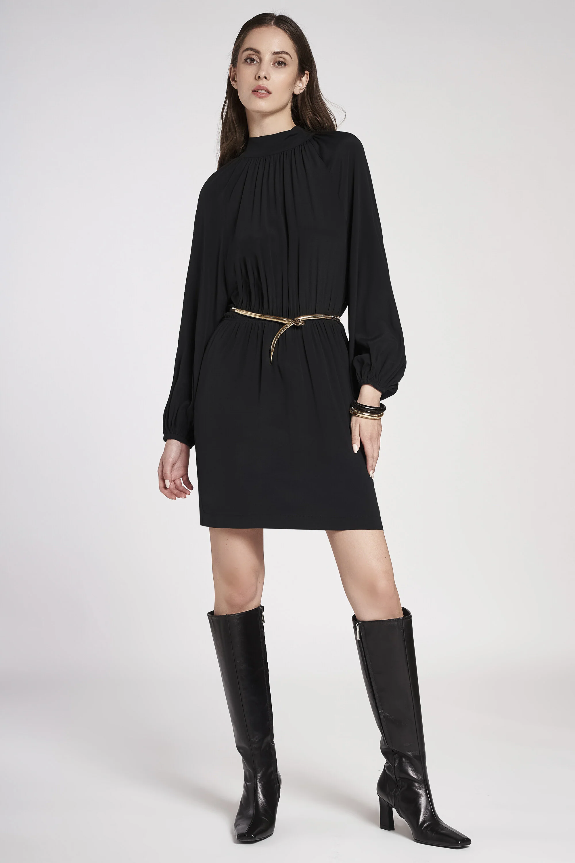 ABITO CORTO IN CREPE DE CHINE - Image 4