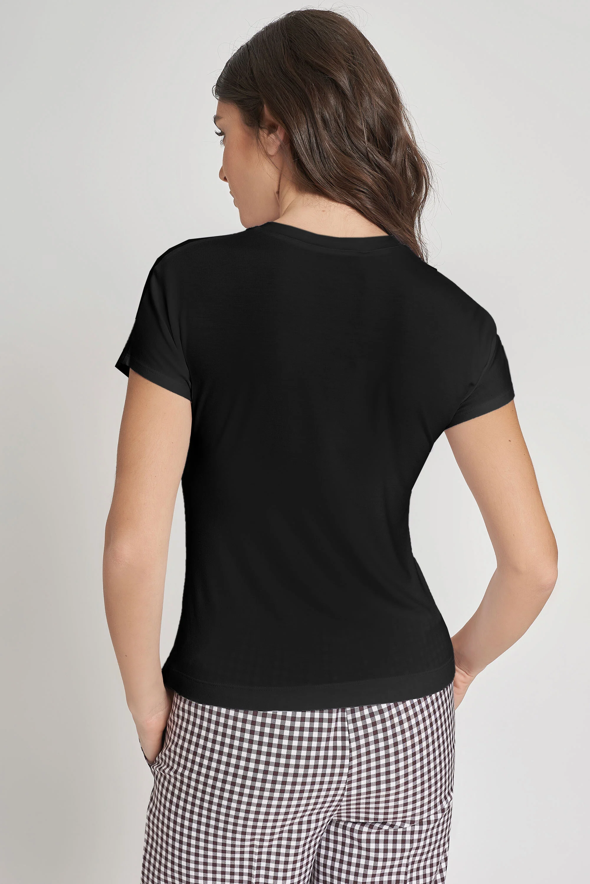 MAGLIA IN JERSEY CON SCOLLO A V - Image 3