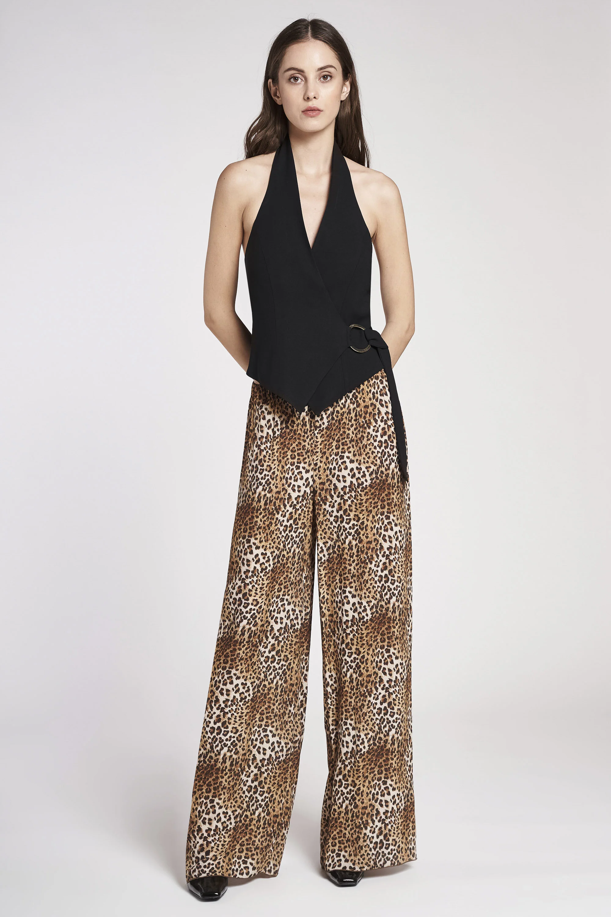 PANTALONI LARGHI IN STAMPA LEOPRINT - Image 4